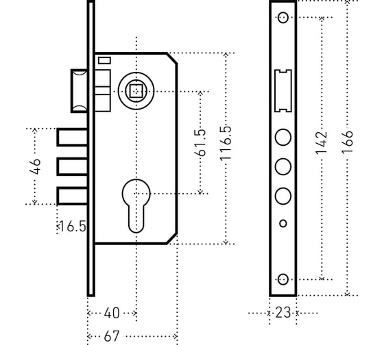 Изображение товара Врезной замок с ручками Аллюр 132/3-61А1232 CP хром 6802