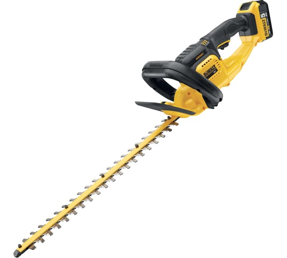 Изображение товара Аккумуляторный кусторез DEWALT DCM563P1, 18 В, 56 см, 1400 ход/мин, с АКБ 5 Ач и ЗУ DCM563P1-QW