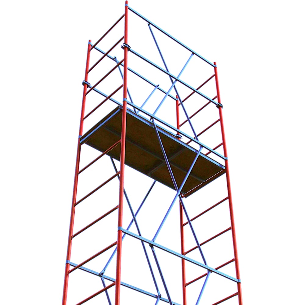 Изображение товара Вышка-тура ООО РИЗ ФЛАГМАН 0,7x1,6 Н=8,2 м модульная сталь фанера