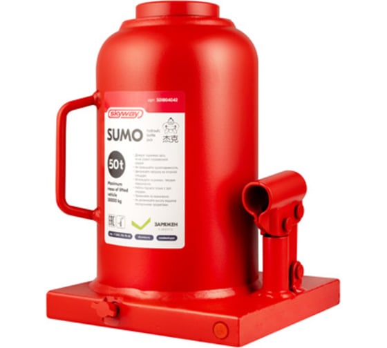 Изображение товара Домкрат гидравлический бутылочный SKYWAY SUMO 50т h 255-415мм в коробке S01804042