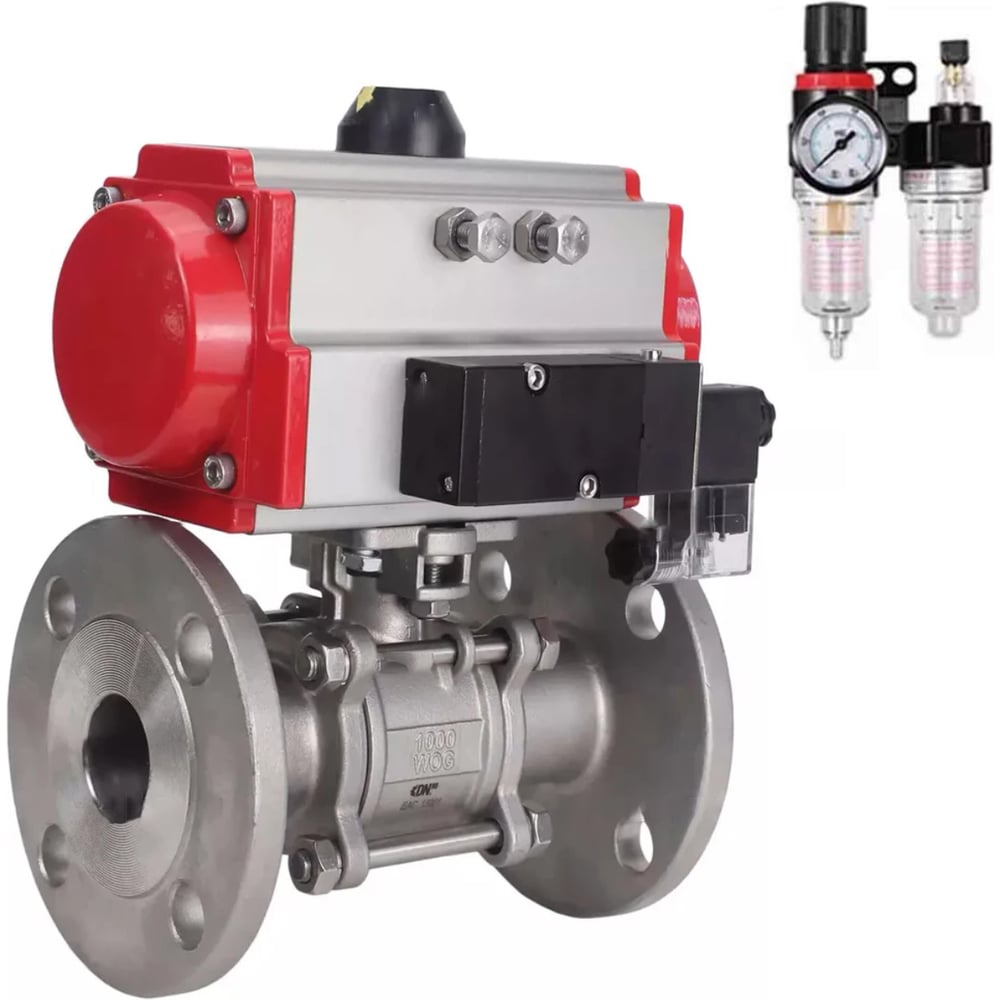 Изображение товара Кран шаровой 316-316-FP-F-ISO-H Ду100 Ру25, нержавеющий, разборный