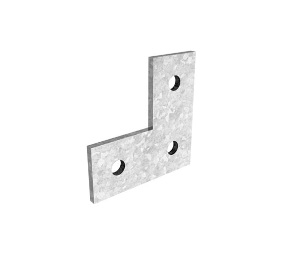 Изображение товара Пластина OSTEC L-образная №3 для СТРАТ профиля, толщина 5,0 мм, гальванический цинк ПЛL-3-5,0-ЭЦ