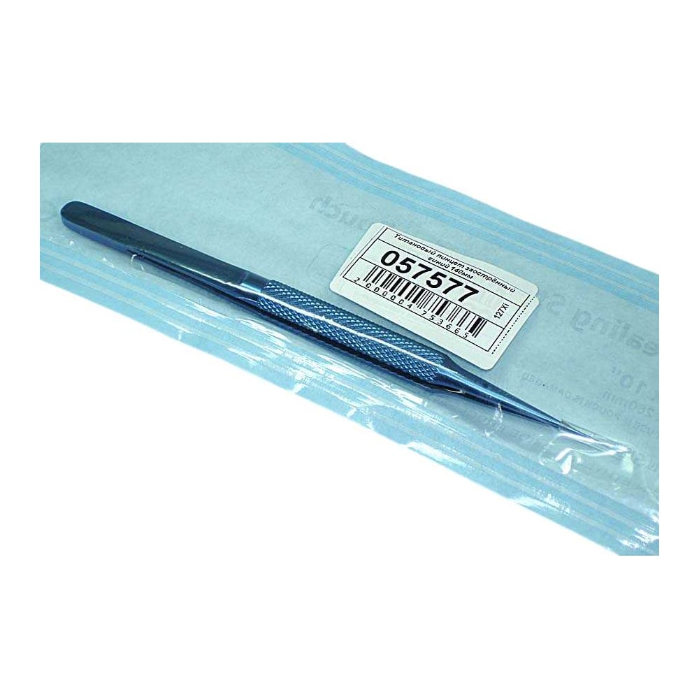 Изображение товара Титановый пинцет Amperin TS-11 заострённый синий 140мм 057577