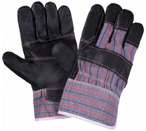 Изображение товара Перчатки ГК Спецобъединение ЗАЩИТА (4003) кожа, х/б ткань Пер 203/-