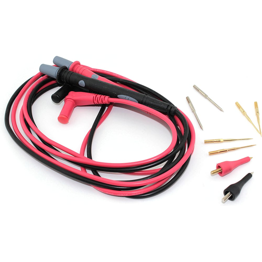 Изображение товара Щупы для тестера AMPERIN LEK-B08 с набором сменных игл, кабель 155 см 077321