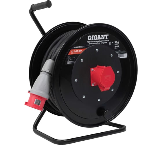 Изображение товара Промышленный силовой удлинитель Gigant КГ 5х2,5 50м на катушке 80155