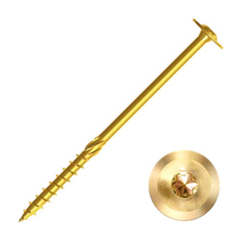 Изображение товара Саморез конструкционный ADMIRAL STARS желтый 10x340 для деревянных конструкций