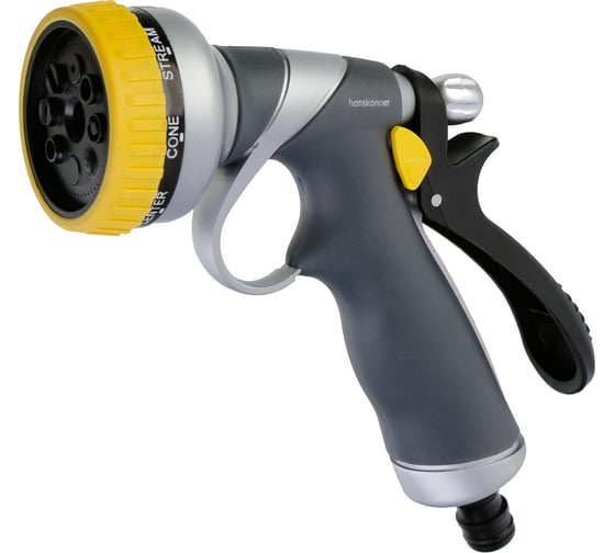Изображение товара Пистолет для полива Hanskonner 8 ФУНКЦИЙ + фитинг аквастоп HK3015-25-8M