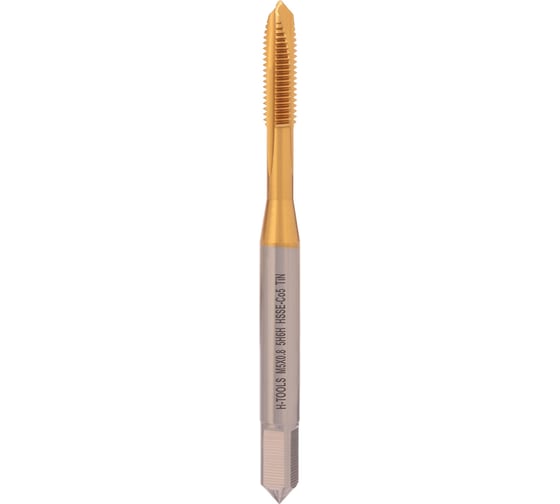 Изображение товара Метчик машинный H-Tools М5 шаг 0.8мм DIN371 HSSE-TiN 5h6h B/4-5P L-70мм a=4.9 116X01-C2-0050