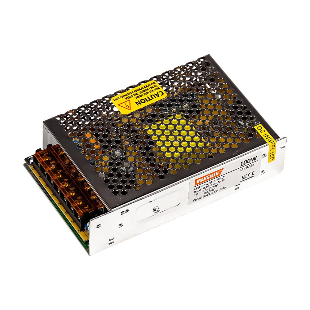 Изображение товара Блок питания MAKSILED 12В 99.6Вт IP20 8.3А для лент и модулей MLPS-NW-100-12