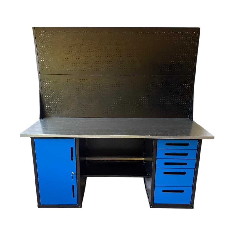 Изображение товара Верстак Great Wolf двухтумбовый 1800x700 с ящиками и полкой GWT-V1800B5