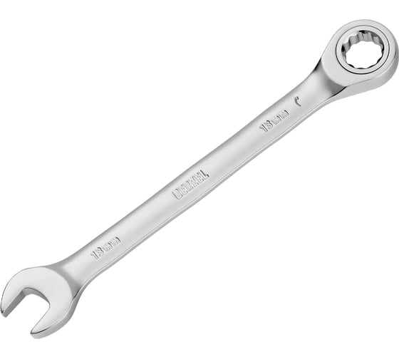 Изображение товара Ключ комбинированный трещоточный Denzel 13 мм, CrV, матовый хром 14707