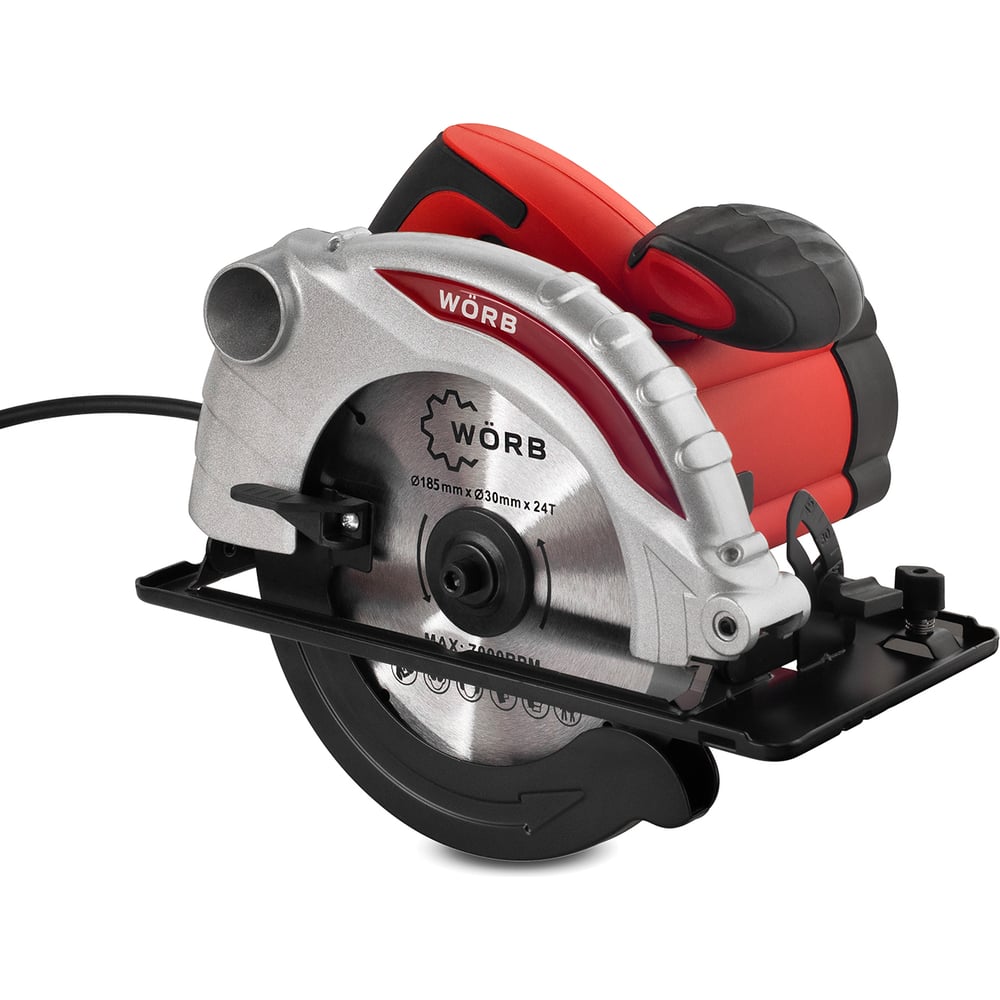 Изображение товара Дисковая пила WÖRB KE1500Y-185 185 мм полупрофессиональная, мощность 1500 Вт
