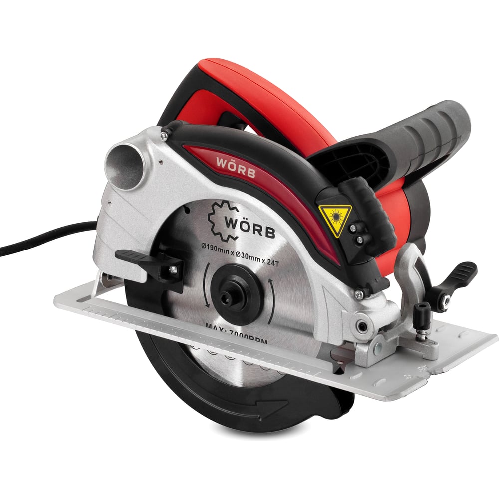 Изображение товара Дисковая пила WÖRB KE1700Y-190L 7 1/2 дюйм лазерный диск 190мм