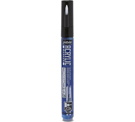 Изображение товара Маркер акриловый PEBEO Acrylic Marker 0.7 мм, перо круглое, 6 шт. 201317 (205617) циан 470171