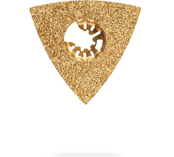 Изображение товара Полотно треугольное зачистное с твердосплавной крошкой Зубр CARBIDE ВК8 Р40, 80 мм, клей, краска, раствор, кирпич, пенобетон 15583-P40