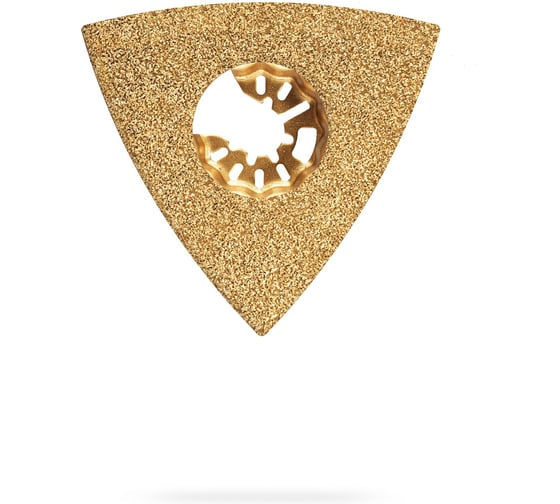 Изображение товара Полотно треугольное зачистное с твердосплавной крошкой Зубр CARBIDE ВК8 Р60, 80 мм, клей, краска, раствор, кирпич, пенобетон 15583-P60