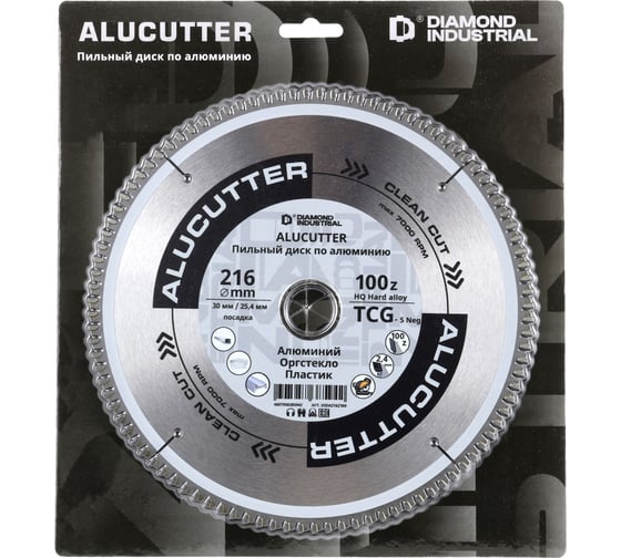 Изображение товара Диск пильный Diamond Industrial 216x30/25.4 мм Z100 AluCutter DIDA216Z100