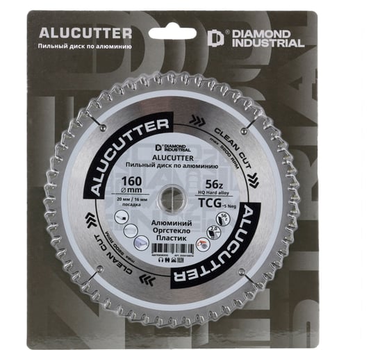 Изображение товара Диск пильный Diamond Industrial 160x20/16 мм Z56 AluCutter DIDA160Z56