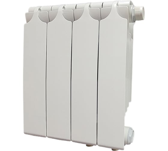 Изображение товара Радиатор биметаллический Теплоприбор с межосевым расстоянием 350мм, 4 секции, нижнее подключение слева БР1-350/04 НПП