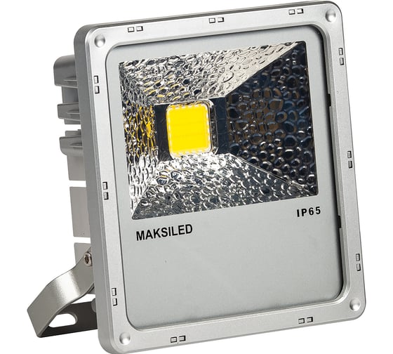 Изображение товара Светодиодный прожектор MAKSILED 20Вт, 1500лм, IP65, 4500К, серебристый, 201х166х77мм ML-FL-FIN-20W SILVER CORP