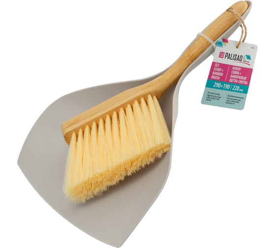 Изображение товара Набор PALISAD Home совок 290x190 мм и бамбуковая щетка-сметка 220 мм 93572