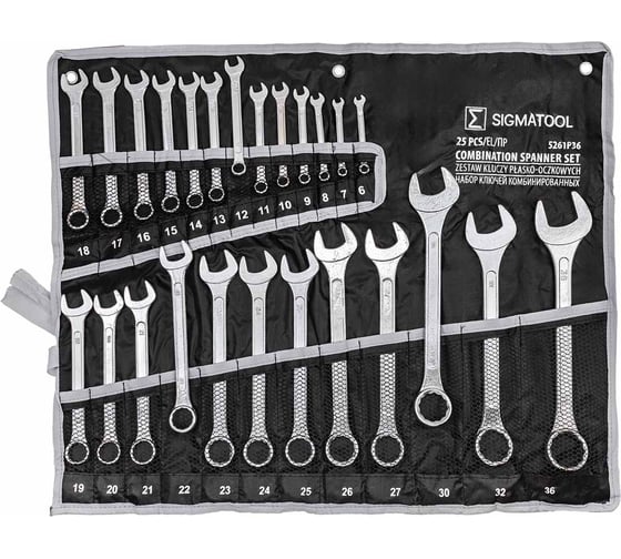 Изображение товара Набор ключей комбинированных SIGMATOOL 25 предметов Sigmatool-5261P36(62631)
