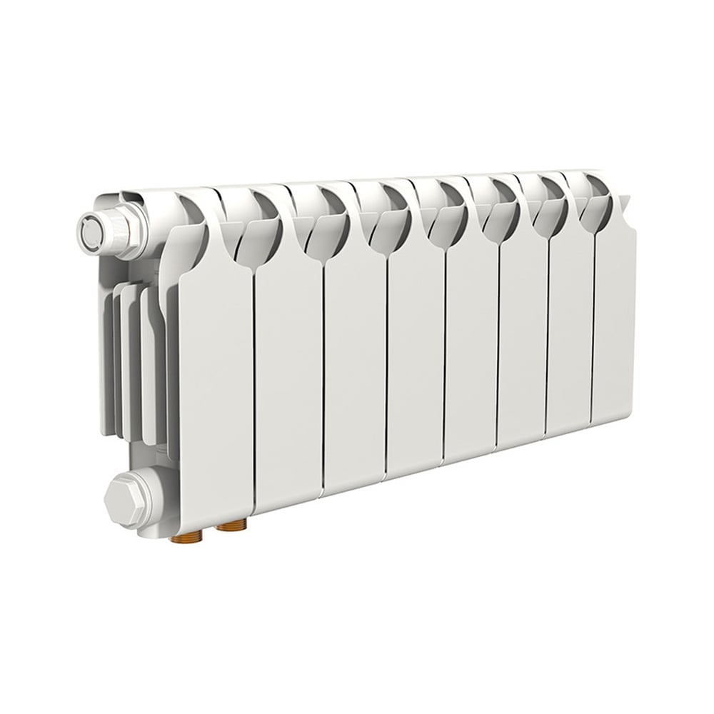 Изображение товара Биметаллический радиатор Теплоприбор 8 секций межосевое 200 мм нижнее подключение