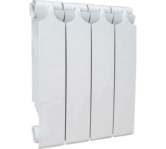 Изображение товара Радиатор биметаллический Теплоприбор с межосевым расстоянием 350мм, 4 секции, нижнее подключение слева БР1-350/04 НПЛ