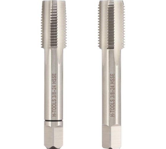 Изображение товара Метчик H-Tools UNF 3/8 -24 комплект из 2х шт. DIN2181 HSSE 2B L-63мм a=5.5 146380EHT