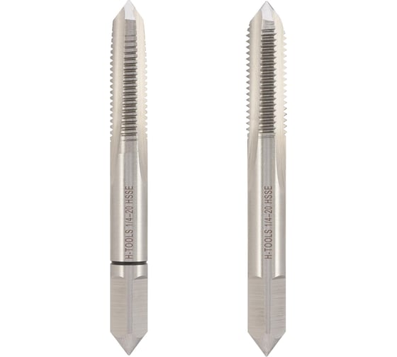 Изображение товара Метчик H-Tools UNC 1/4 -20 комплект из 2х шт. DIN352 HSSE 2B L-50мм a=4.9 145140EHT
