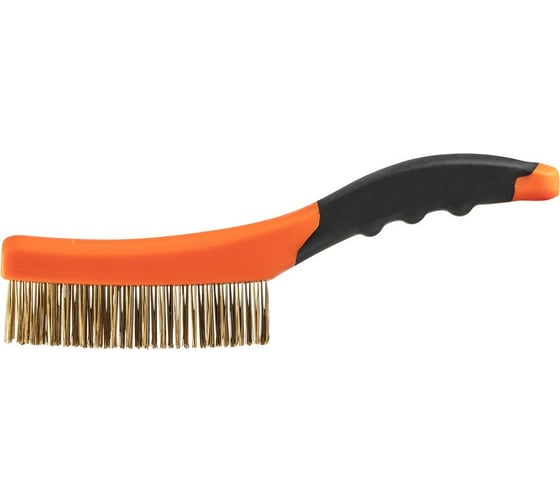 Изображение товара Проволочная щетка NEO Tools латунная проволока, 4х16 рядов 39-030