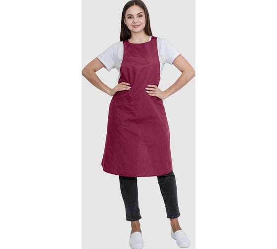 Изображение товара Фартук ГК Спецобъединение ЕВРО, бордо (104-116, 170-188), шт, Фар 879/104/170