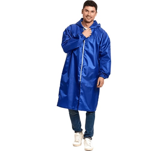 Изображение товара Плащ дождевик влагозащитный Ивент на молнии спецодежда синий 120-124 (60;62) Прабо 58589