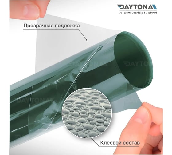 Изображение товара Атермальная тонировка для авто Daytona Зеленая 70 IR20 (2м х 0.75м) Тонировочная пленка MP1451075020