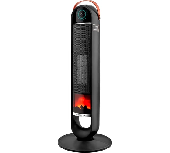 Изображение товара Тепловентилятор BRAYER 4862BR 2000Вт, LED-дисплей, пульт ДУ, таймер 15 ч, площадь 20 кв.м., электронное управление, эффект пламени BR4862