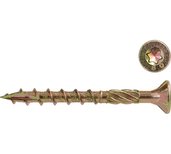 Изображение товара Саморез конструкционный ADMIRAL STARS желтый потай 4,5x70 кор 200 шт 54396719