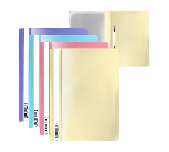 Изображение товара Пластиковая папка-скоросшиватель ErichKrause Fizzy Pastel, A4, ассорти 50484