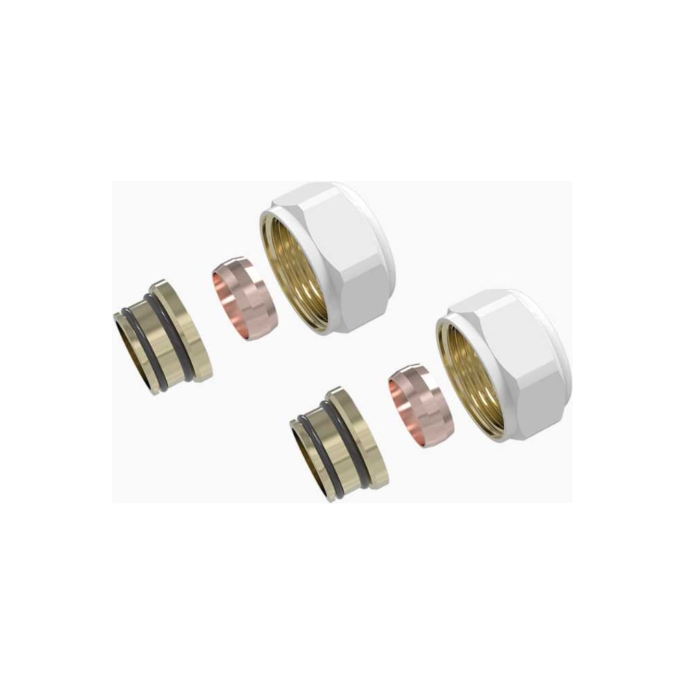 Изображение товара Соединители евроконус VIVALDO 3/4x15 мм 2 шт белые для бытовых труб