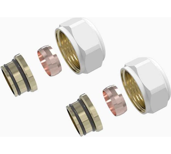 Изображение товара Соединители евроконус VIVALDO 3/4x15 мм, 2 шт, белый EC15-WH