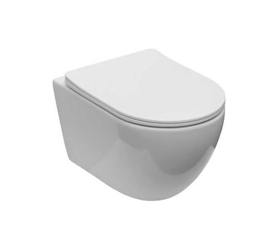 Изображение товара Унитаз подвесной с сиденьем Aquanet Cetus 3.0 W TORNADO (Soft Close-SLIMSEAT) 348001
