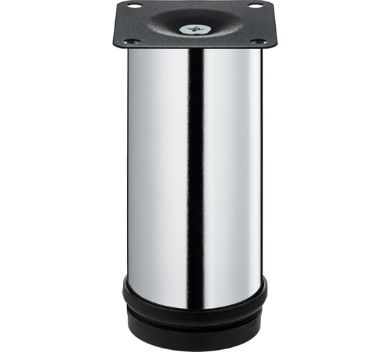 Изображение товара Ножка Tech-Krep металл.круглая, регулир, D50х120 мм, хром (4шт)- пакет /Zitar 155969