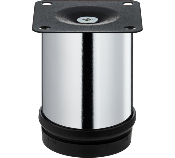 Изображение товара Ножка Tech-Krep металл.круглая, регулир, D50х80 мм, хром (4шт)- пакет /Zitar 155971