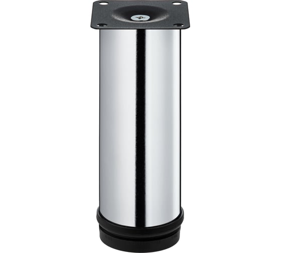 Изображение товара Ножка Tech-Krep металл.круглая, регулир, D50х150 мм, хром (4шт) - пакет /Zitar 155970
