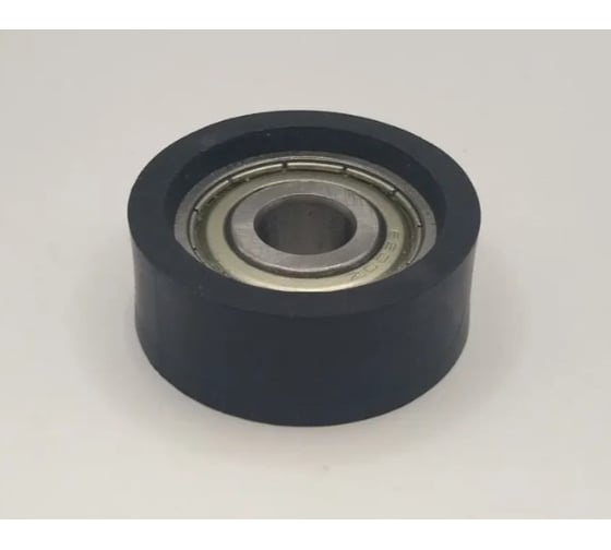 Изображение товара Ролик полипропиленовый РПА плоский Ф37x14,6 мм, (1 шт) подшипник 6200 2RS внутр. d 10 мм. РП-298-37/14,6-01