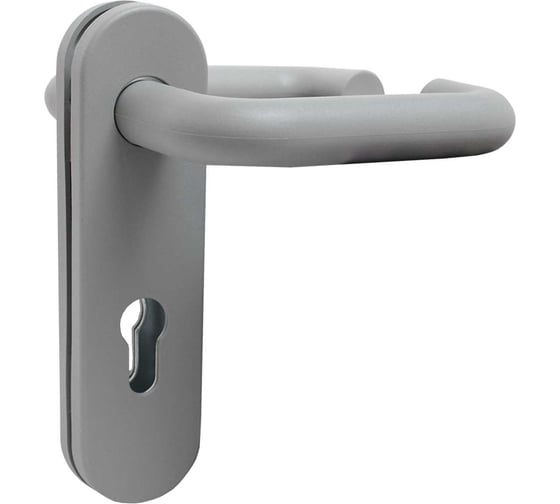 Изображение товара Комплект ручек Стандарт Строитель 1303 (50-90) СЕРАЯ м/о 72 мм для технических дверей 14883