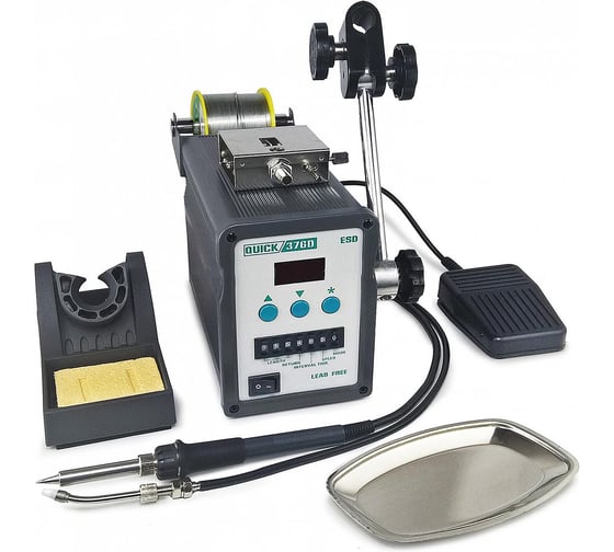 Изображение товара Паяльная станция AMPERIN Quick 376D Lead Free с автоподачей припоя 90W 108919