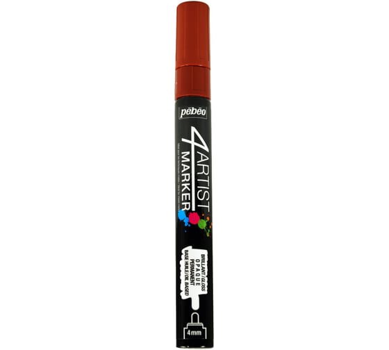 Изображение товара Маркер художественный PEBEO 4Artist Marker на масляной основе 4 мм перо круглое 6 шт. 580119 коричневый 470801