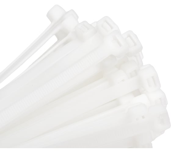 Изображение товара Нейлоновые стяжки FORTISFLEX НСС EasyFix 8х300 белый, 100 шт. 85707