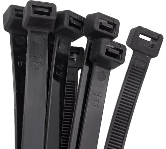 Изображение товара Нейлоновые стяжки FORTISFLEX НСС EasyFix 8х300 черный, 100 шт. 85708